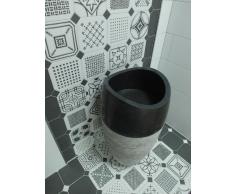 imso piedra natural para lavabo columna Pulido Redondo, Negro