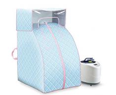 De Vapor portátil Sauna SPA Conjunto Plegable Vapor Pot máquina y Carpa pérdida de Peso Que Adelgaza Terapia Personal Home 2L Cubierta Reduce la Fatiga y desintoxicante,Azul