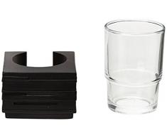 Zeller 18317 Vaso de Enjuague, Poli Resina, Negro, 8.3000000000000007x8.3000000000000007x11.5 cm