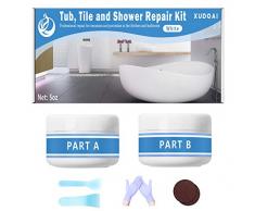 Kit de reparación de bañera, azulejos y ducha, 5oz, color blanco, kit de reacabado para porcelana, acrílico, fibra de vidrio