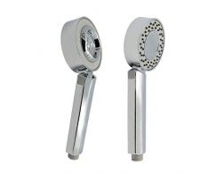 Cabezal de ducha presurizada de mano de baño de doble cara, cabezal de ducha circular a presión con ahorro de agua, cabezal de ducha de baño,