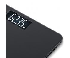 Beurer PS240 - Báscula de baño con agarre suave y superficie de goma, color negro