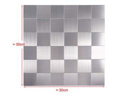 Azulejos de mosaico autoadhesivos de aluminio para pared, baño, cocina, revestimiento de mosaico, 700