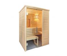 massivholzsauna cuarto de baño sauna 160 x 110 cm infrarrojos y finlandesas Sauna Horno