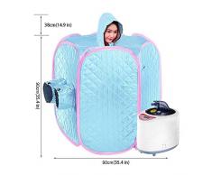 SMLZV Inicio portátil de Vapor Sauna, con Control Remoto, Cubierta Plegable Sauna de Vapor Carpa Detox Relajación (Color : Blue)