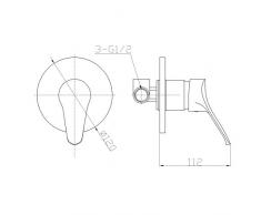 Ambrosiana sei14030000 grifo mezclador ducha serie completa de cuerpo integrado, Cromo