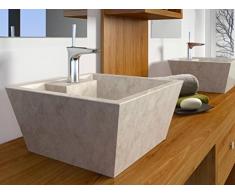 Bathco - Lavabo Bathco Sobre Encimera Piedra Rodas Beige 450X450X200