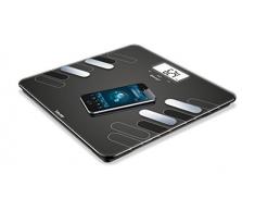 Beurer BF600 - Báscula Diagnóstica Bluetooth, Báscula de Baño Corporal Compatible con la App en Español Health Manager, 4 Electrodos, Android y iOs, Negro