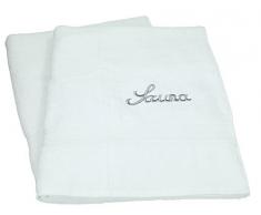 Betz 2 Unidades Set Toallas Sauna Toallas de baño Toallas de Ducha France 100% algodón tamaño 80x200 cm de Colores Blanco