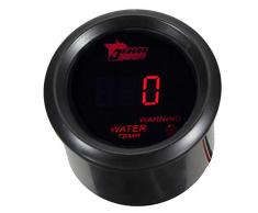 Mintice 2 52mm Negro medidor Digital de Coche luz LED Rojo medidor de Temperatura del Agua Calibre Motor