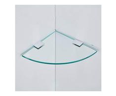 QingH yy Pared Cesta de Ducha Flotantes Bandejas de Vidrio Templado Lavabo de Esquina de baño Estante de Vidrio 8MM-Grueso de Montaje en Pared Triangular 7~12 Pulgadas YueB 3-26 (Size : 18cm)