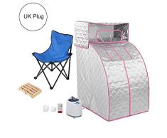 ZFF Móvil Sauna De Vapor Cabina con Silla Portátil 2L Olla Vapor Máquina Casa SPA Tienda Sauna Cuerpo Calentador Perder Peso Adelgazar Y Cara SPA Desintoxicación