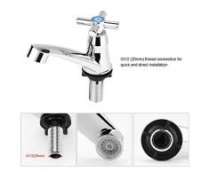 Grifos para Fregadero Solo Grifo Frío Grifo de Cocina Grifo de Fregadero Grifo Monomando para Lavabo, 3 Tipo de Manija Opcional(Cross G1/2)