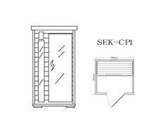 Cabina de infrarrojos/calor cabina/sauna - Esquina. Para 1 Persona Especial Acción