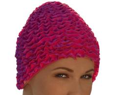 Fashy rosa Ruffle - Gorro de natación, tamaño único, color rosa