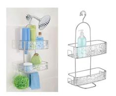 InterDesign Bubbli colgador ducha | Perchero baño para colgar en la bañera | Portaobjetos ducha | De metal color plateado