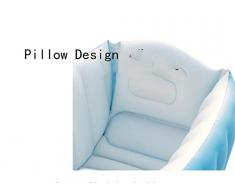 CHONGQI Práctico portátil Thicken Hardy bañera Hinchable para Adultos Baño Sauna La bañera Plegable QLM-bañera Inflable y baño de inmersión Inflable (Color: Azul), Blue, 95cm