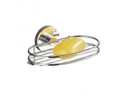 WENKO 20890100 Vacuum-Loc jabonera Milazzo - fijar sin taladrar, Acero, 17 x 7.5 x 12 cm, Cromo