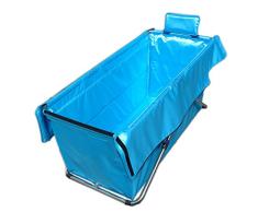 Peaceip Bañera Plegable Adulto para el hogar Engrosamiento Outsized Plegable portátil Aislamiento de la bañera Durable Fácil de Limpiar 105 * 56cm (Color : Azul)