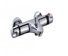 DP Grifería Extremadura - Grifo termostático de bañera, color plateado