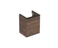 Geberit Lavabo Smyle Square Lavabo lavamanos, 500364, 492x617x406mm, con 1 Puerta, Apertura a la Izquierda, Color: Estructura de Madera de Nogal/melamina - 500.364.JR.1