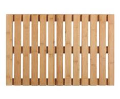 Wenko 23838100 Baderost-Esterilla de bambú para Interior y Exterior para Ducha, baño, Piscina, Sauna con Base Antideslizante, 40 x 60 cm, marrón