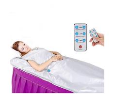 S SMAUTOP Manta de Sauna, Manta de Terapia de Calor Digital de infrarrojo lejano (FIR) de 220 V y 2 Zonas para Ejercicios de Adelgazamiento con Forma de Cuerpo (Cremallera Manual)