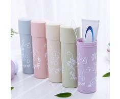 Leisial Juego de Vasos de Viaje Caja de Almacenamiento de Cepillo de Dientes Baño Portátil Accesorios Organizador de Copa Taza de Pasta de Dientes