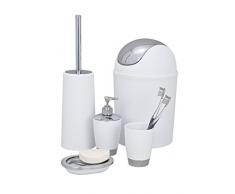 Wenko Vercelli Dosificador Jabón 0.3 L, Polipropileno, Blanco, 8x8x16.5 cm