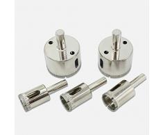 Brocas de diamante (10 piezas), perforadora de azulejos de 6 a 50 mm con revestimiento de diamante para cocina, cuarto de baño, ducha, llave de cerámica, azulejos de porcelana, vidrio, mármol, granito