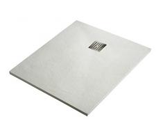 Plato de Ducha Resina Sintextone Mod. Pacifico Blanco Ral 9003 70 cm Ancho (80x70, BLANCO)