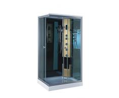 BAÑERA DUCHA CABINA DE HIDROMASAJE abertura izquierda mod. Taormina SPA RADIO LUCES NEW LLUVIA
