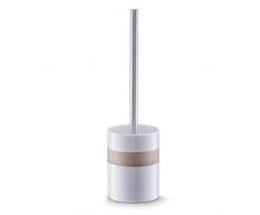 Zeller 18261 - Escobilla para baño con soporte de cerámica, ø9,5 cm, altura 35 cm, color beige y marrón
