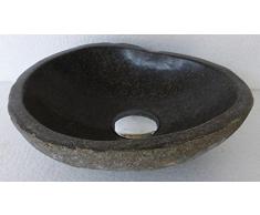 Lavabo en piedra natural, diametro 35 cm + 1 puerta jabón. Elección sobre fotos con dimensiones exactas