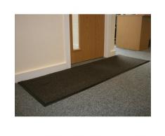 JVL. Alfombra Antideslizante y Resistente, para Puerta, de Vinilo, Color Gris y Negro, de 60 x 150 cm, Grande.