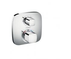 Hansgrohe 15708000 Ecostat E termostato con llave de paso e inversor, empotrado, cromo