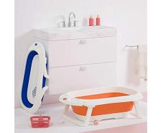 Bañera bañera de adultos de los niños plegable portátil bañera piscina de sudor baño de sauna sauna de la salud de los niños plegable (Color : Blue)