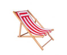 Al Aire Libre Patio Silla Reclinable,Ajustable Plegable Silla De Playa,Piscina De Madera Tumbona,portátil Lona Silla Perezosa Jardín Césped Sauna Mueble Rojo Y Blanco-c 126x58cm(50x23inch)