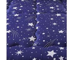 Tina Transpirable Japonés Colchones para Cama,Super Suave Espesar 5 cm Plegable Estera de meditación Dormitorio estudiantil-Azul 90x195cm(35x77inch)