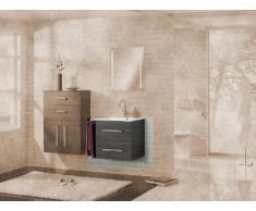 Lavabo Armario Lugano/como color (estructura): Blanco Brillante, color (frontal): pino Antracita