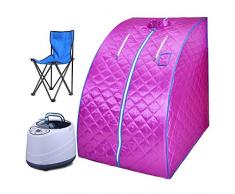 ZFF Sauna De Vapor Portatil Calentador Caja De Sauna Silla Plegable Casa Sauna Vapor Cabina Personal SPA para Perder Peso Eliminar La Toxina (Color : Purple)