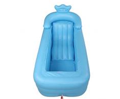 BañEra Plegable para Adultos Casa BañO Inflable Tumbado Vapor Sauna Caja Humeante Sala Engrosamiento (Azul)