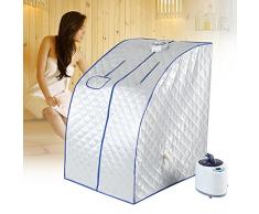 TMISHION Jarrón portátil para Sauna, Cabina para Sauna, bañera para Sauna, Cuerpo para el Rostro Que Adelgaza, Tienda para Sauna a Vapor 2 L para salón, Temperatura Mando a Distancia