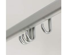 Sealskin Easy Roll Juego de Barra Angular, RaÃ­l para Cortina de Ducha, Metal, Aluminio Mate, 2,8x90x1,6 cm