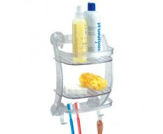InterDesign - Power Lock - Organizador para cubÃculo de ducha, con ventosas; para champú, acondicionador, jabón - Claro