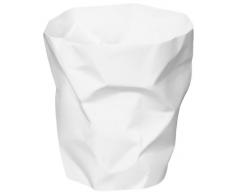 Essey - Papelera, diseño de papel arrugado, color blanco