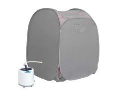 ZFF Sauna De Vapor Equipo, 2L Sauna Maceta Buque De Vapor Fumigación Máquina Portátil Cabina Sauna para Casa Personal SPA Y Interior Adelgazamiento Corporal (Color : Gray, Size : A)