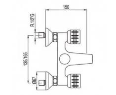 Tres Griferia - Grupo Baño‑Ducha Ducha De Mano Anticalcárea Con Soporte Orientable. Flexo Doble Engatillado (123170)