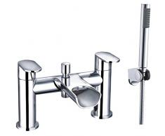 ENKI cascada grifo mezclador para bañera con ducha de mano – baño Niagara