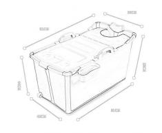 Sdyy Tina de baño portátil for bebés Tina Plegable Plegable for bebés y niños pequeños con Ahorro de Espacio - Antideslizante a Prueba de resbalones (Color : Blue)